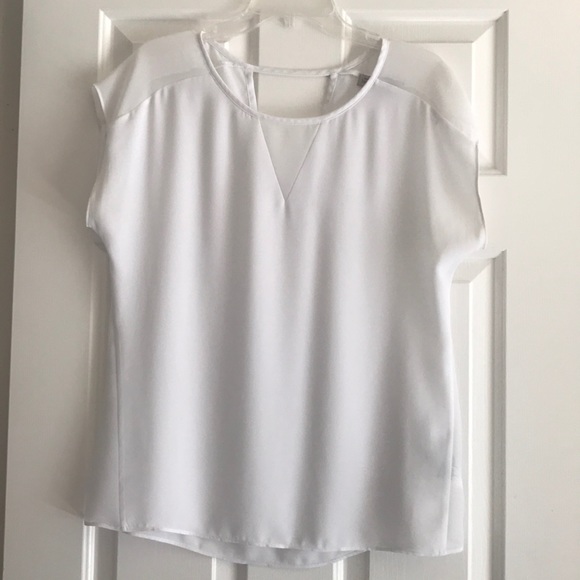 Banana Republic Tops - Banana Republic Heritage White Semi-Sheer Blouse